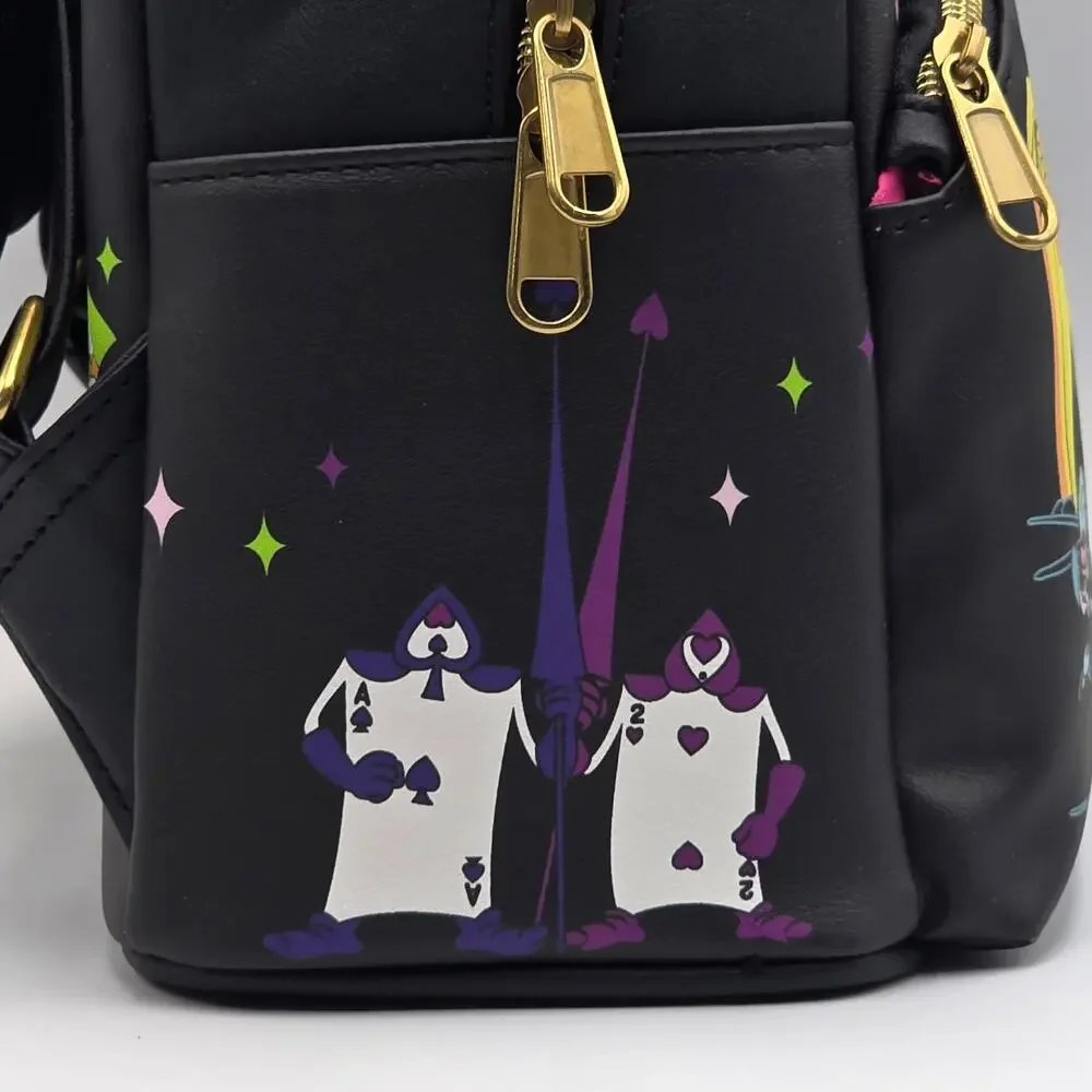 Loungefly Disney Alice In Wonderland Glow-In-The-Dark Characters Mini Backpack
